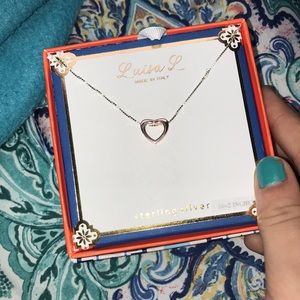 Luisa L heart necklace